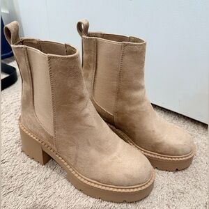 Madden Girl Beige Ankle Booties